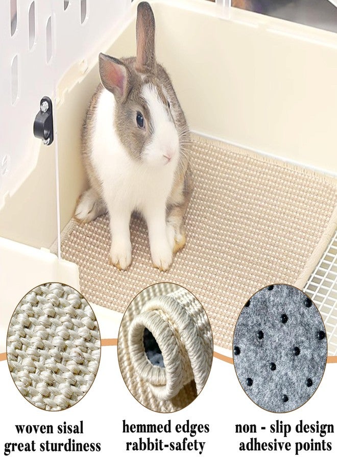 Jevnd 2PCS Large Rabbit Scratching Pad Indoor Edible for Claws and Teeth Grinding Chew Toys, Rabbit Mat for Cages Chew Pad, Rabbit Toys Boredom, Natural Bunny Scratcher pad, Bunny Mat Chew, 16x12 - Image 3
